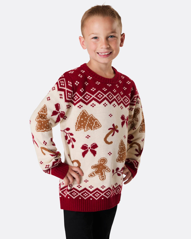 Kids' Gingerbread Christmas Sweater | Festive Holiday Sweater for Kids