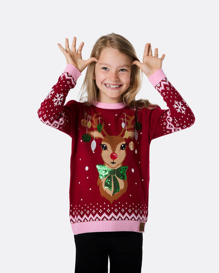 Kids' Reindeer Christmas Sweater