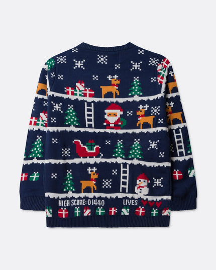 Kids' Retro Video Game Christmas Sweater