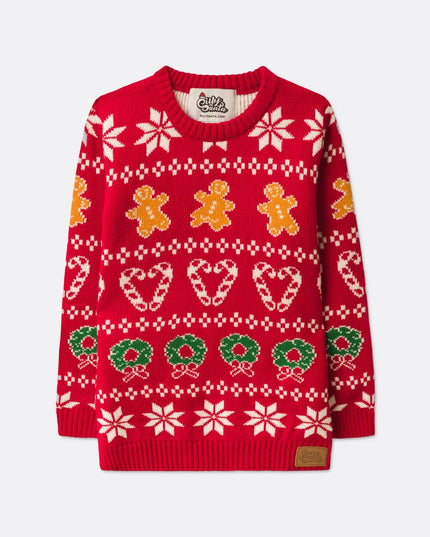 Kids' Family Red Christmas Sweater | Cozy Holiday Family Sweater