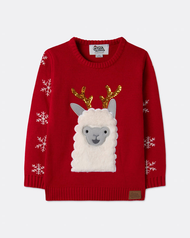 Kids' Lama Christmas Swater