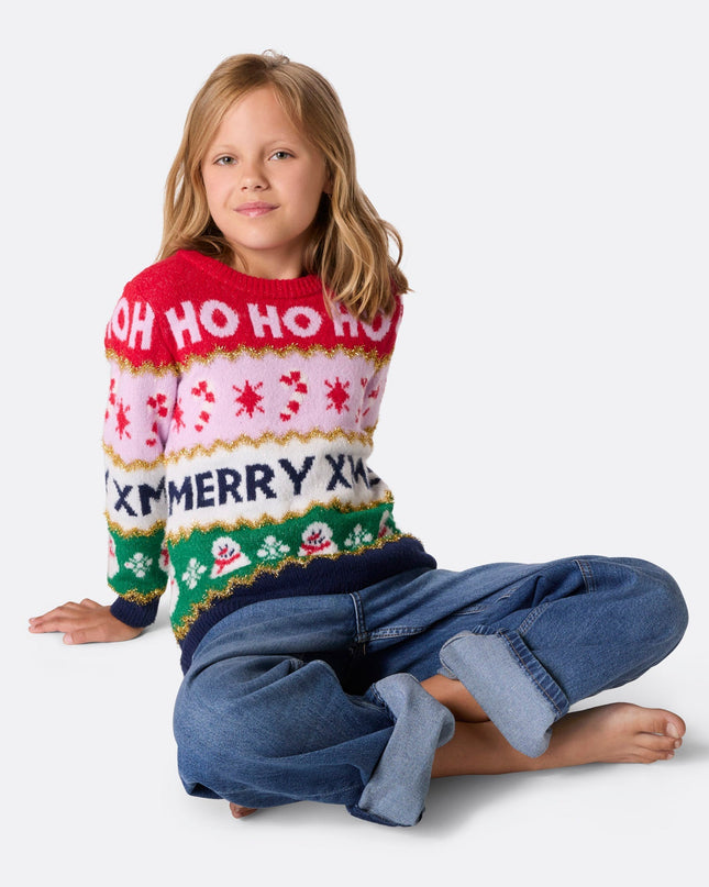Kids' Striped Christmas Sweater
