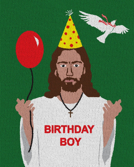 Men's Happy Birthday Jesus Ugly Christmas Sweater