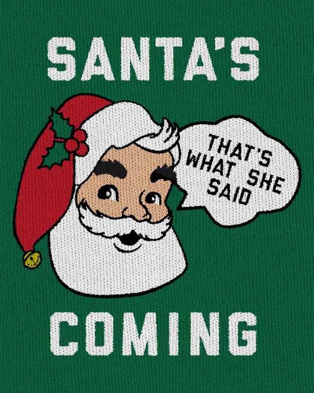 Men's Santa's Coming Big and Tall Ugly Christmas Sweater