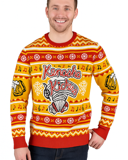 Kenosha Kickers Band Logo Ugly Christmas Sweater