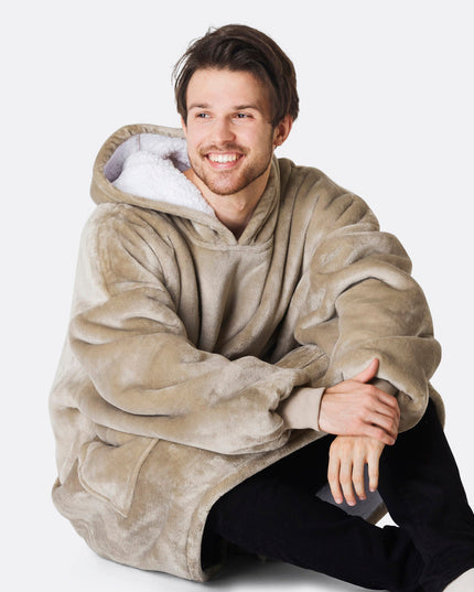 HappyHoodie Khaki til Voksne - Alsidigt Loungewear