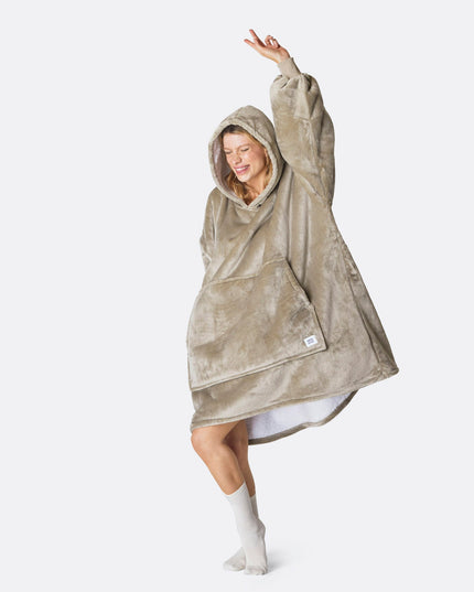 HappyHoodie Khaki til Voksne - Alsidigt Loungewear