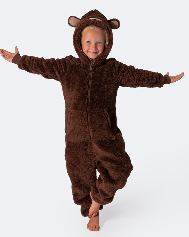 Kids' Brown Teddy Bear Onesie
