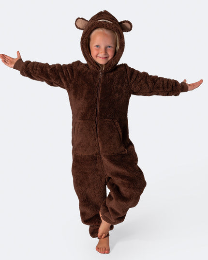 Kids Brown Teddy Bear Onesie