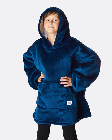 Kids' Navy Happy Hoodie