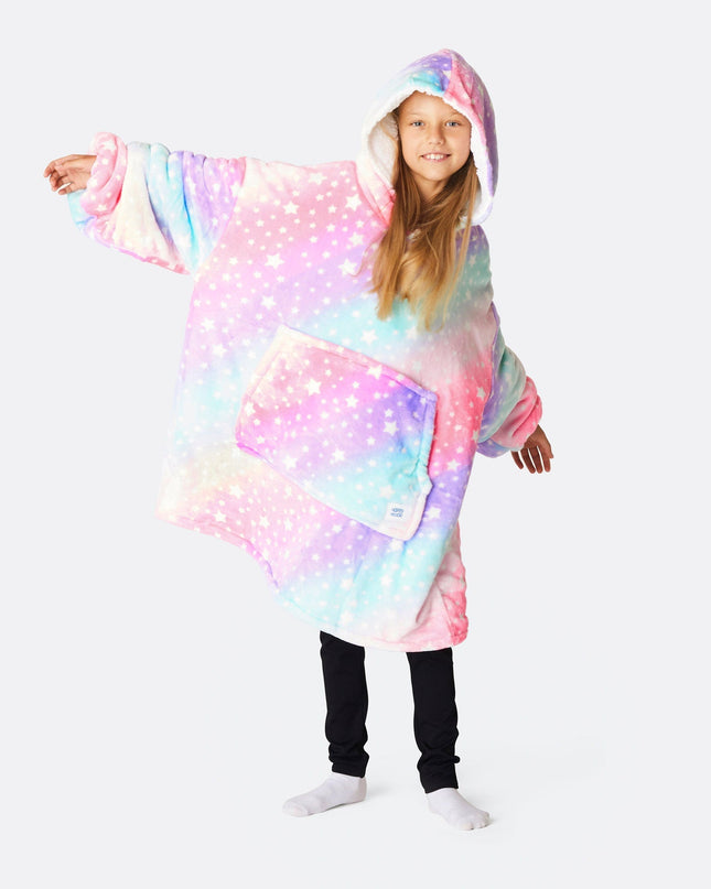 Børns Pink Regnbue HappyHoodie