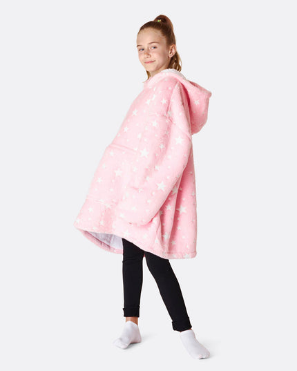 Børns Pink Stjerner HappyHoodie