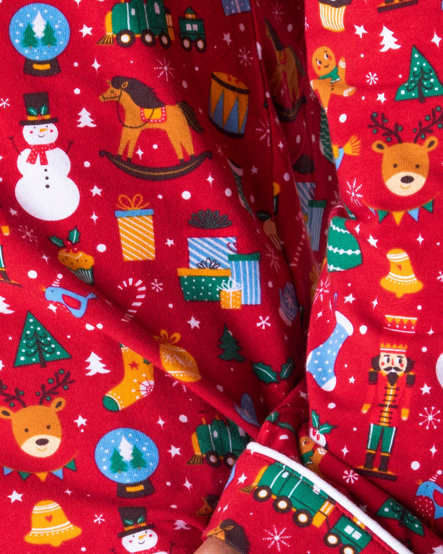 Kids' Red Christmas Dream Collared Christmas Pyjamas