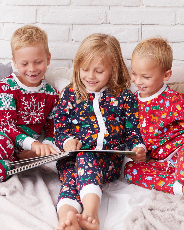 Kids' Red Christmas Dream Collared Christmas Pyjamas