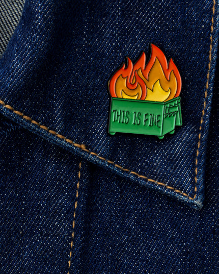 This is Fine Container Enamel Pin