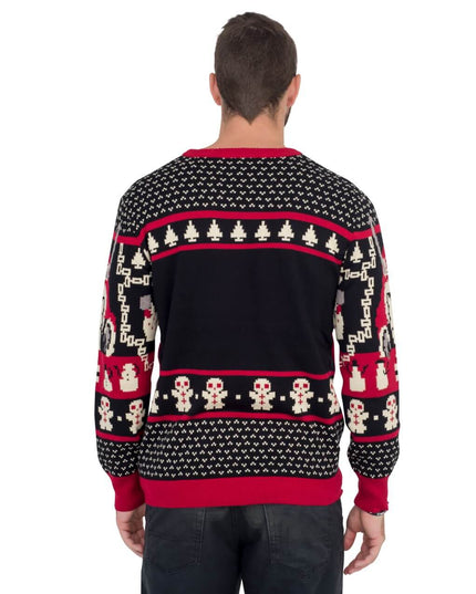 Krampus Knit Ugly Christmas Sweater for Festive Fun