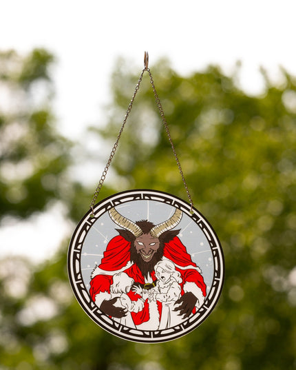 Adorno atrapa-sueños de Krampus de 6 pulgadas para decoración del hogar