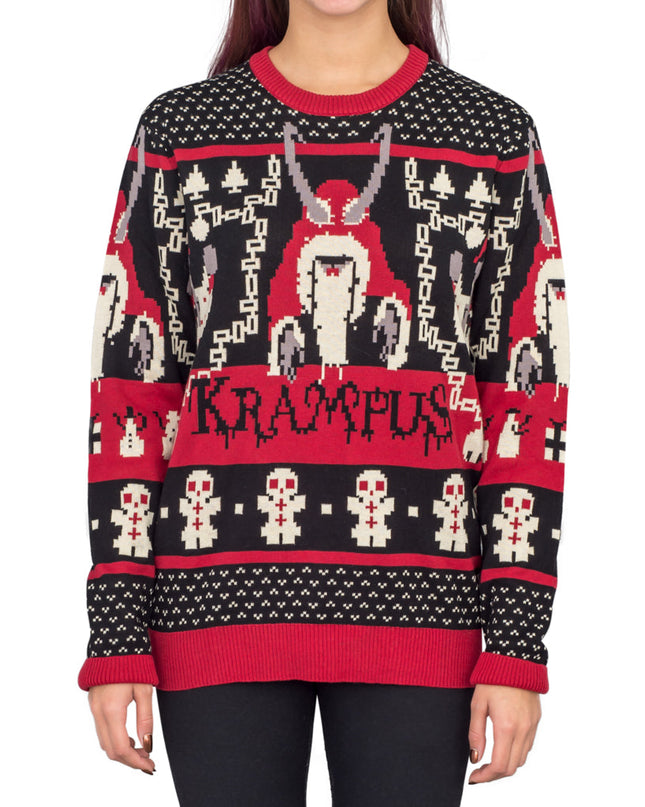 Women's Krampus Knit Ugly Christmas Sweater