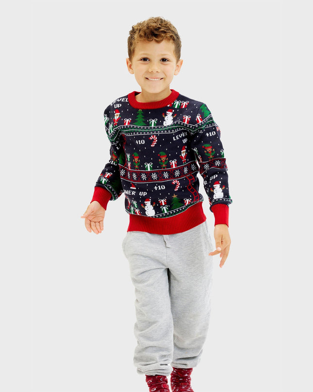 Vintage Gamer Christmas Sweater - Kids