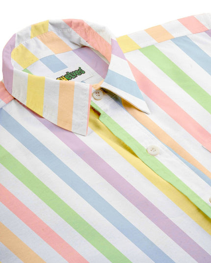 Vintage Rainbow Button Down Shirt
