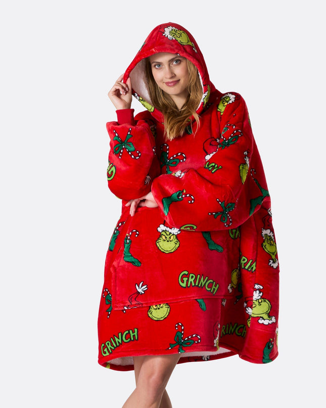 HappyHoodie Grinch Rød til Voksne - Ferie Stil