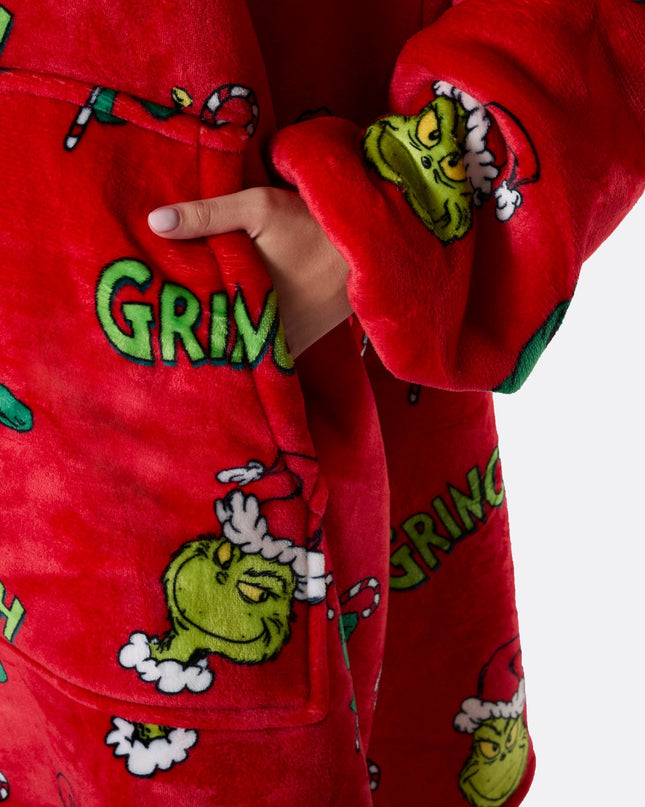 HappyHoodie Grinch Rød til Voksne - Ferie Stil