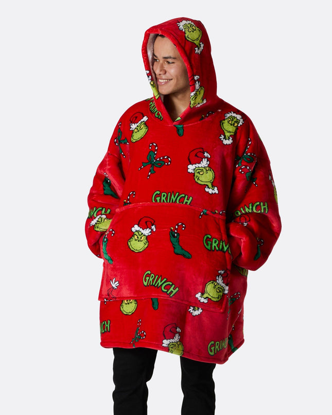 HappyHoodie Grinch Rød til Voksne - Ferie Stil