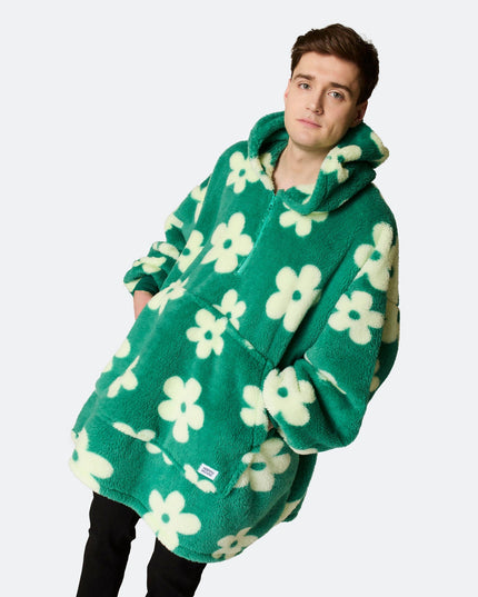 Flowers Green Teddy HappyHoodie