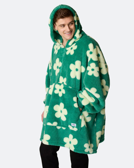 Blomster Grøn Teddy HappyHoodie til Forårs Stemning