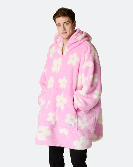 Flowers Pink Teddy HappyHoodie