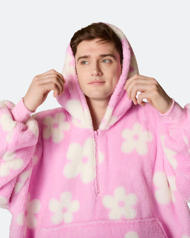HappyHoodie Flowers Pink Teddy for Men and Women