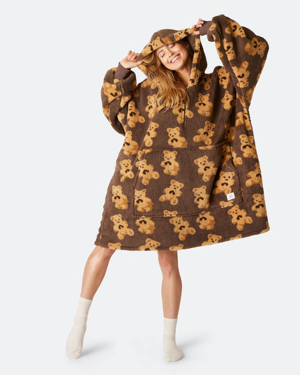 Mørk Teddy HappyHoodie til Ultimativ Komfort