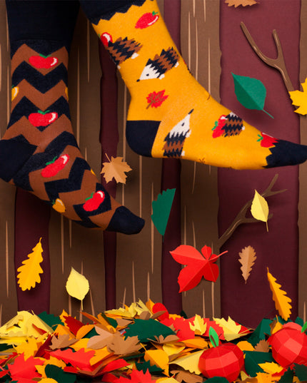 Many Mornings Zokni - Apple Hedgehog Fun Socks for All Ages