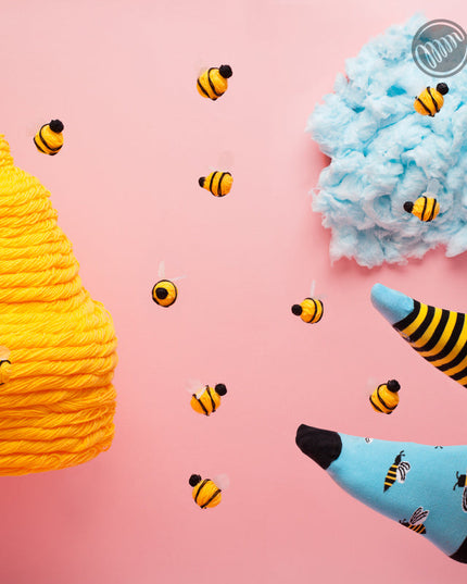 Bee Bee Fun Socks Collection by Many Mornings