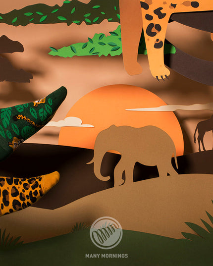 The Leopard Fun Socks Collection by Many Mornings