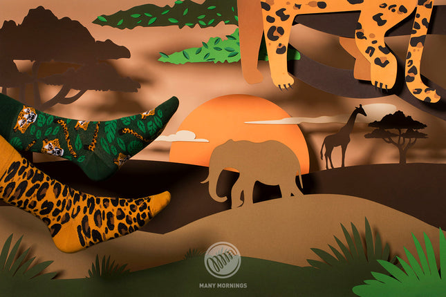 Many Mornings Zokni - El Leopardo Fun Socks Collection