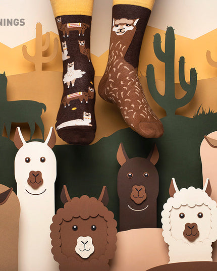 Fluffy Alpaca Fun Socks Collection