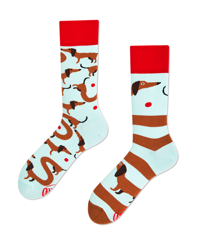 Sausage Dog Fun Socks Collection by Many Mornings