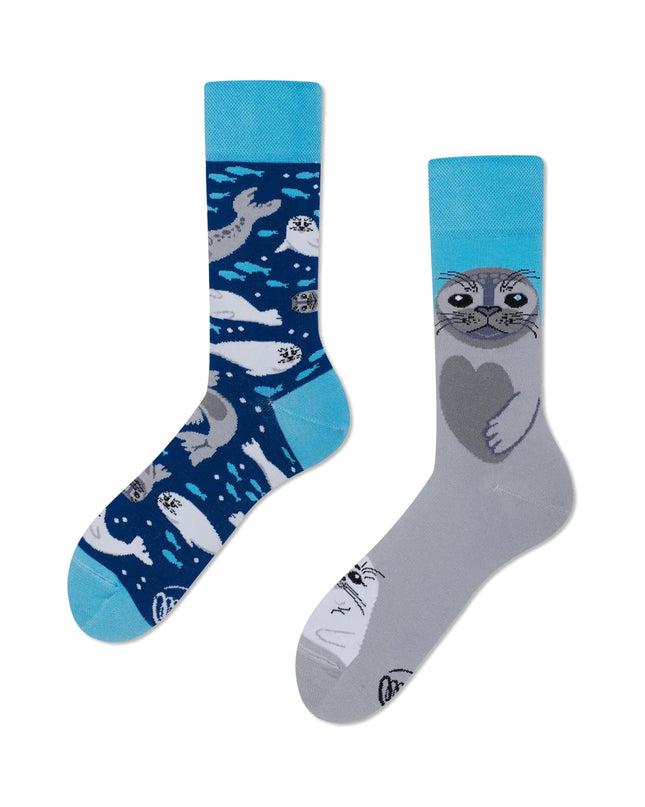 Many Mornings Socks - Save The Seals Design