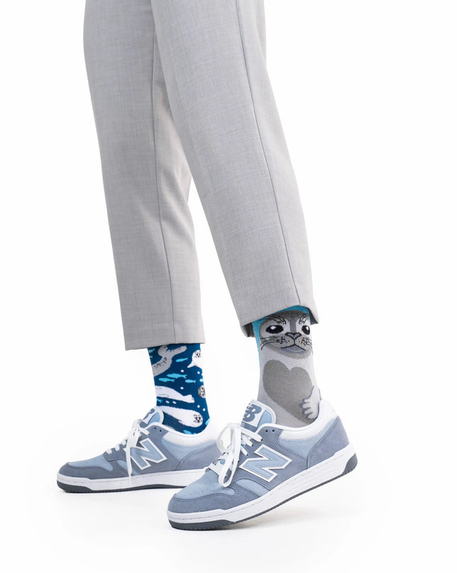 Many Mornings Socks - Save The Seals Design