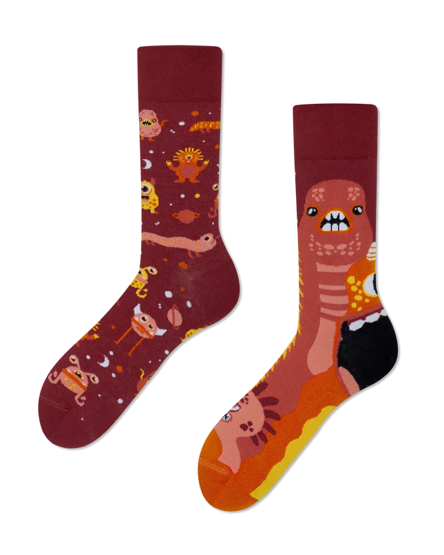 Many Mornings Socks - Gul Monster | Tags: Jule Sokker