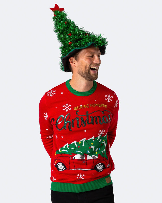 Men's Driving Home For Christmas Sweater for Holiday Cheer