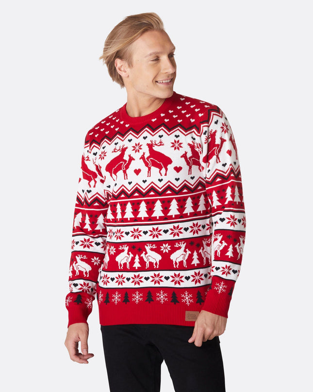 Men's Humping Reindeers Ugly Christmas Sweater