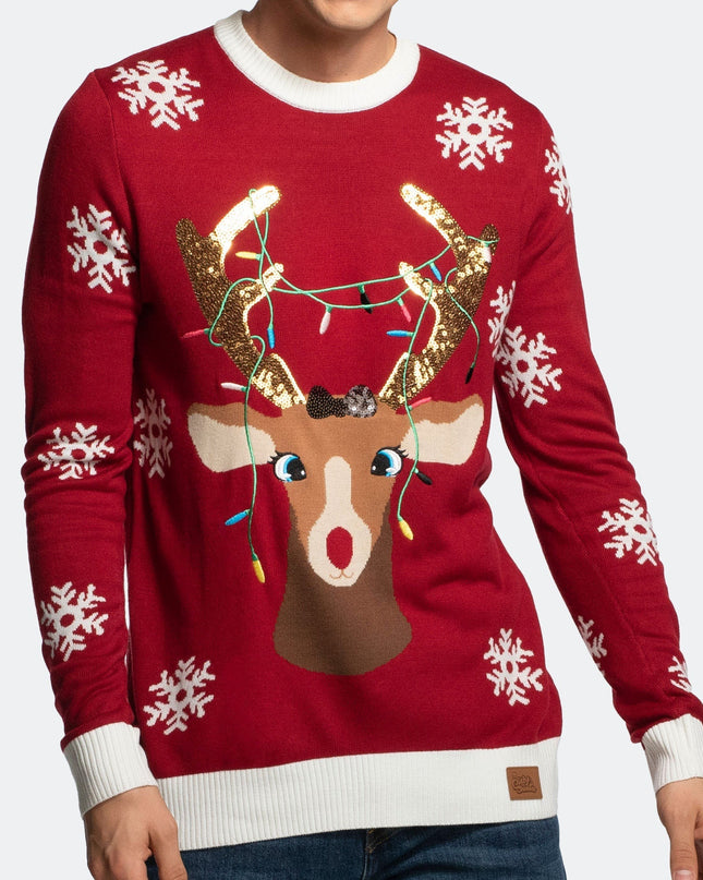 Men's Cute Reindeer Christmas Sweater