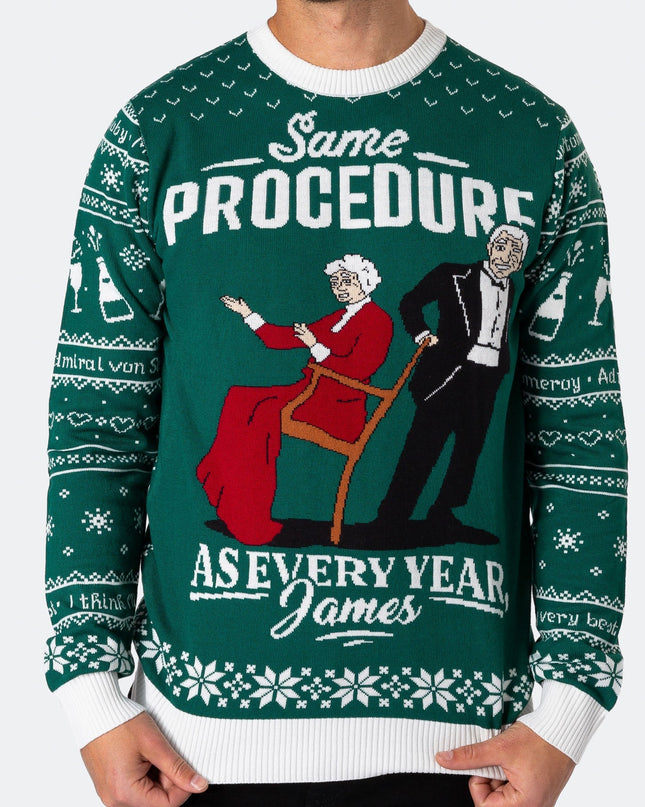 Men's The 90th Birthday Green Christmas Sweater