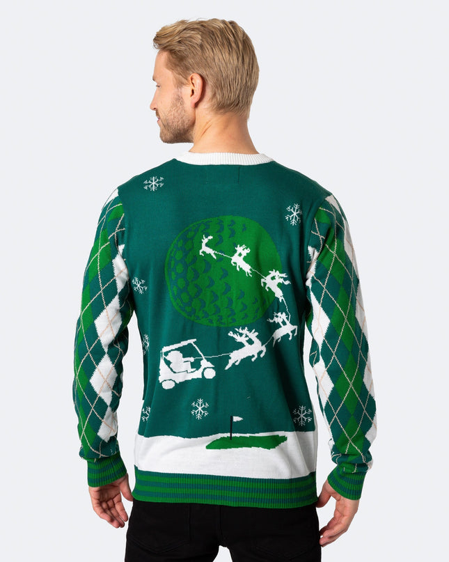 Men's Santa Golfer Christmas Sweater