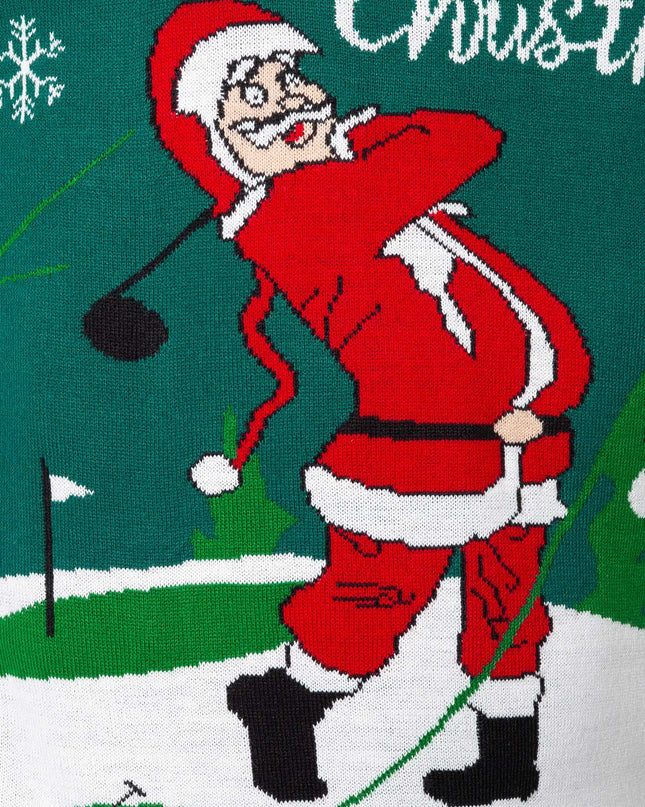 Mænds Santa Golfer Jule Sweater