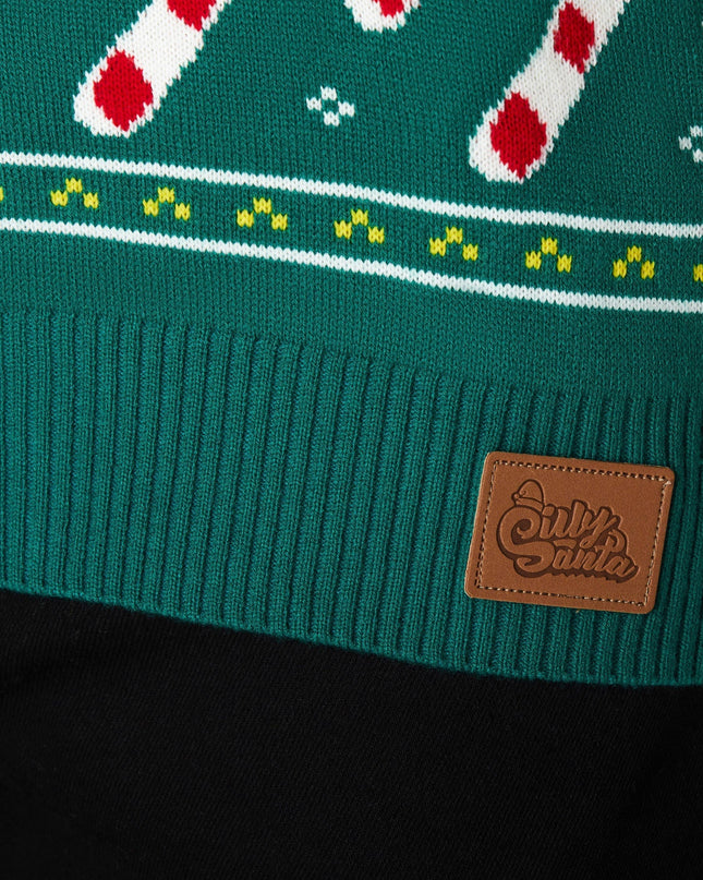 Men's Striped Green Christmas Sweater