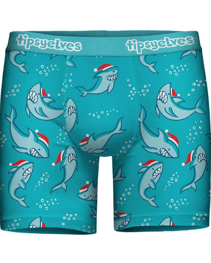 Mænds Santa Shark Boxer Briefs