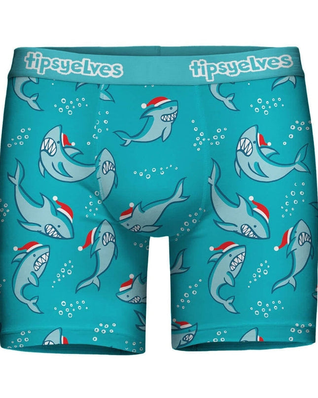 Mænds Santa Shark Boxer Briefs